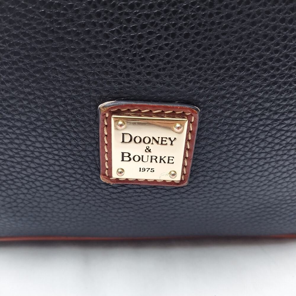 Dooney & Bourke Black Pebbled Leather Zipper Pocket Crossbody Bag - Picture 3 of 16